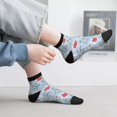 thumbnail image 6 of Uemuo Sea Turtle Printed Crew Socks, Moisture-Wicking Socks, Athletic Socks for Men Breathable Cushion Socks Casual Sport Socks for Running Traveling, 6 of 6
