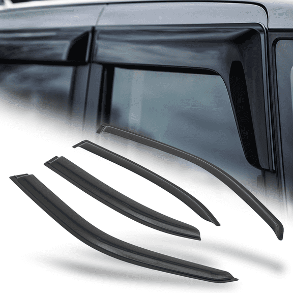 M-AUTO 4Pcs Tape-On Window Visor Shade Vent Wind Deflector for 1996-2003 Mercedes-Benz E-Class W210 4-Door