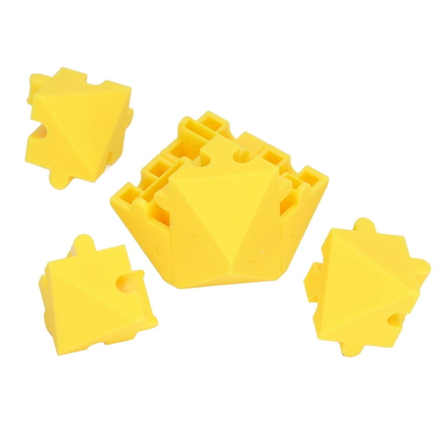 Logic Puzzle Toy, Birthday Gift Educational Toy Portable Logic Puzzle Assembly Toy For Home Travel White,Yellow