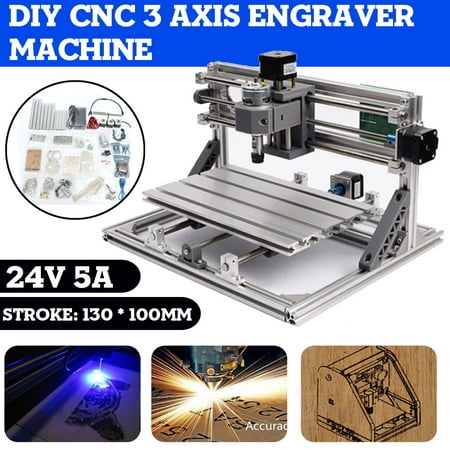 DIY 3 Axis CNC Engraver Machine PCB Milling Cutting Wood Carving Router Kit