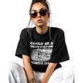 thumbnail image 2 of Women's Graphic T-Shirt Black M Women's Tops Could Be A Train Station Kind Day Crew Neck Short Sleeve Shirts for Women, 2 of 3