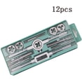 thumbnail image 2 of 12Pcs Premium Tap and Die Set Metric Size M6 M7 M8 M9 M10 M12 Tap Set and Die Set Threads Tapping Threading Tool Kit with Handle for Internal and External Threads, 2 of 9