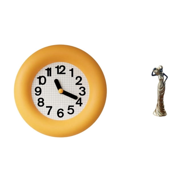Reloj de pared,Reloj de pared redondo moderno y silencioso para dormitorio,Figura de escritorio,Figuras africanas de arte,artesanías,escritorio coleccionable,Estatua de mujer tribal,pieza de