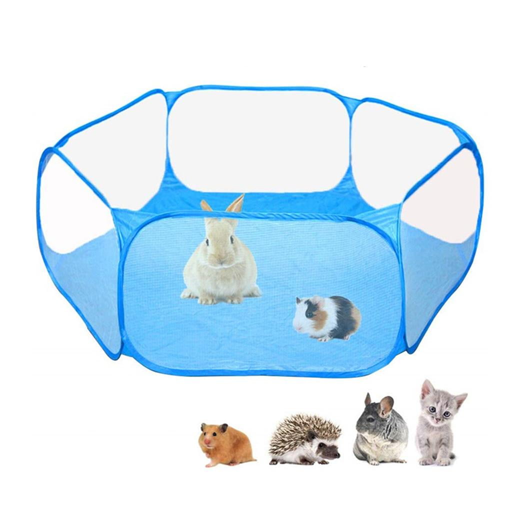 Bvdfgk Small Pet Cage Enclosure Hamster Rabbit Gerbil Squirrel Indoor/Outdoor Blue