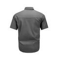 thumbnail image 4 of Hvyesh Men's Big and Tall Work Shirt Short Sleeve Casual Button Down Work Tshirt Button Up Wrinkle Free Shirts, 4 of 4