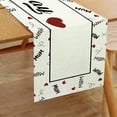 thumbnail image 2 of SIfdSeng Get it Fast Day Table Runner Letters Flowers Festive Atmosphere Decorative Tablecloth Table Runner, 2 of 5