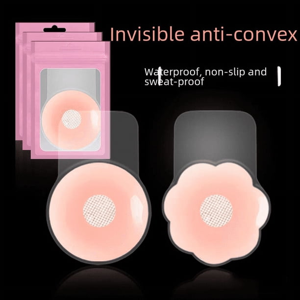 Parche de silicona para el pecho, parche invisible para el pecho, antideslizamiento, ligero, para levantar la parte superior del pecho, parche para levantar el pecho con forma de oreja de