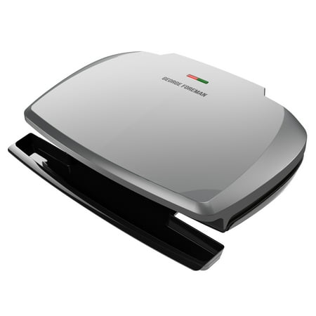 George Foreman 9-Serving Classic Plate Grill and Panini Press, Silver, (Best Panini Press With Removable Plates)