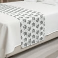 thumbnail image 2 of Chameleon Bed Runner, Repetitive Animal on Branches Swirling Tail Pencil Sketch Pattern Print, Decorative Accent Bedding Scarf for Hotels Homes and Guestrooms, King, Dark Grey and White, by Ambesonne, 2 of 2