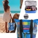 thumbnail image 5 of Bolsa de playa de malla, bolsa de picnic con aislamiento portátil grande, bolso de lona, ​​cesta para bolsa de playa de picnic (azul), 5 of 5