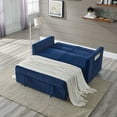 thumbnail image 4 of Onbeam Futon Sofa Bed with Pull Out Convertible Bed Sleeper Sofa Couch Adjustable Back Loveseat for Living Room - Blue, 4 of 9