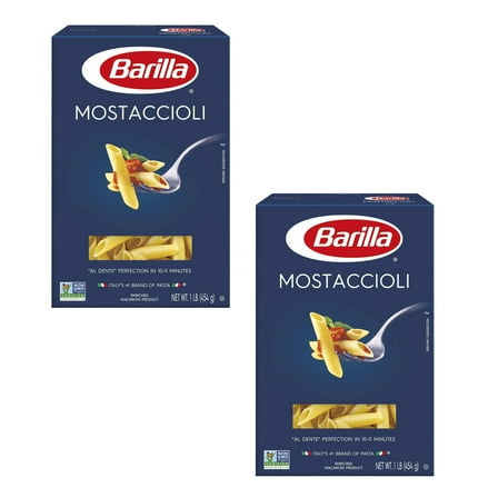 ( 2 Pack ) Barilla Mostaccioli, Classic 1 Lb