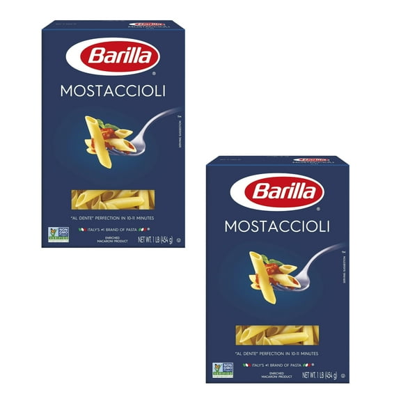 ( 2 Pack ) Barilla Mostaccioli, Classic 1 Lb