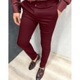 thumbnail image 6 of Dagugfen Work Pants for Men Button Fitted Lightweight Comfy Business Casual Office Trousers Solid Color, 6 of 6
