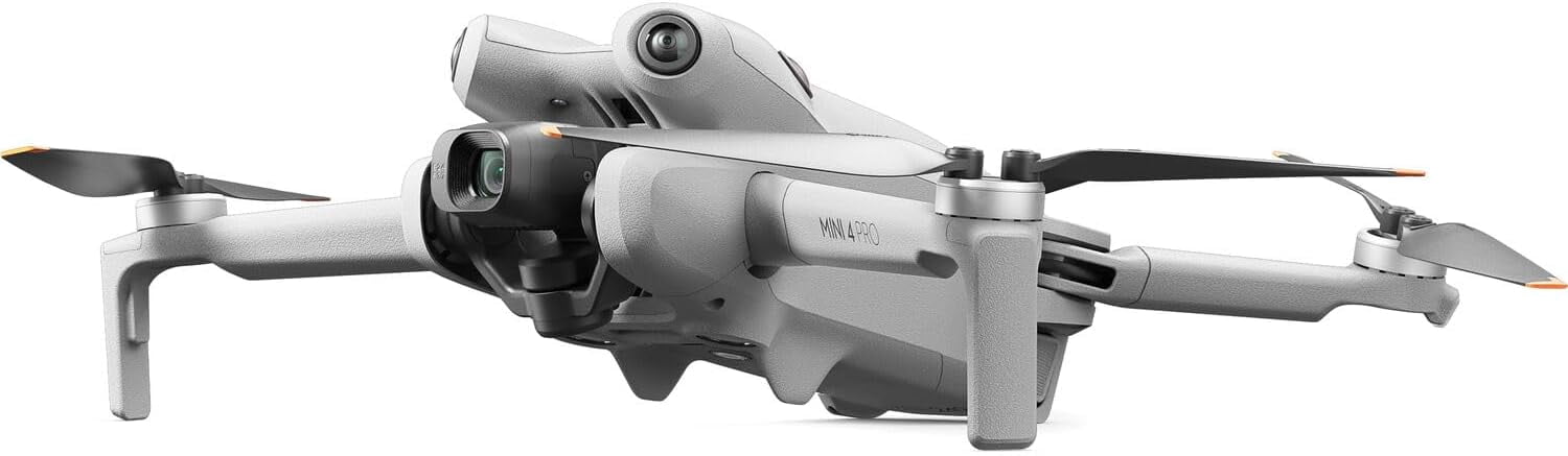 DJI Mini 4 Pro Drone Fly More Combo with RC 2 Controller (With Screen) Folding Drone with 4K Video, Under 249g, Vision Sensing 4 Batteries Bundle with 128GB Memory Card, + Pilot Kit