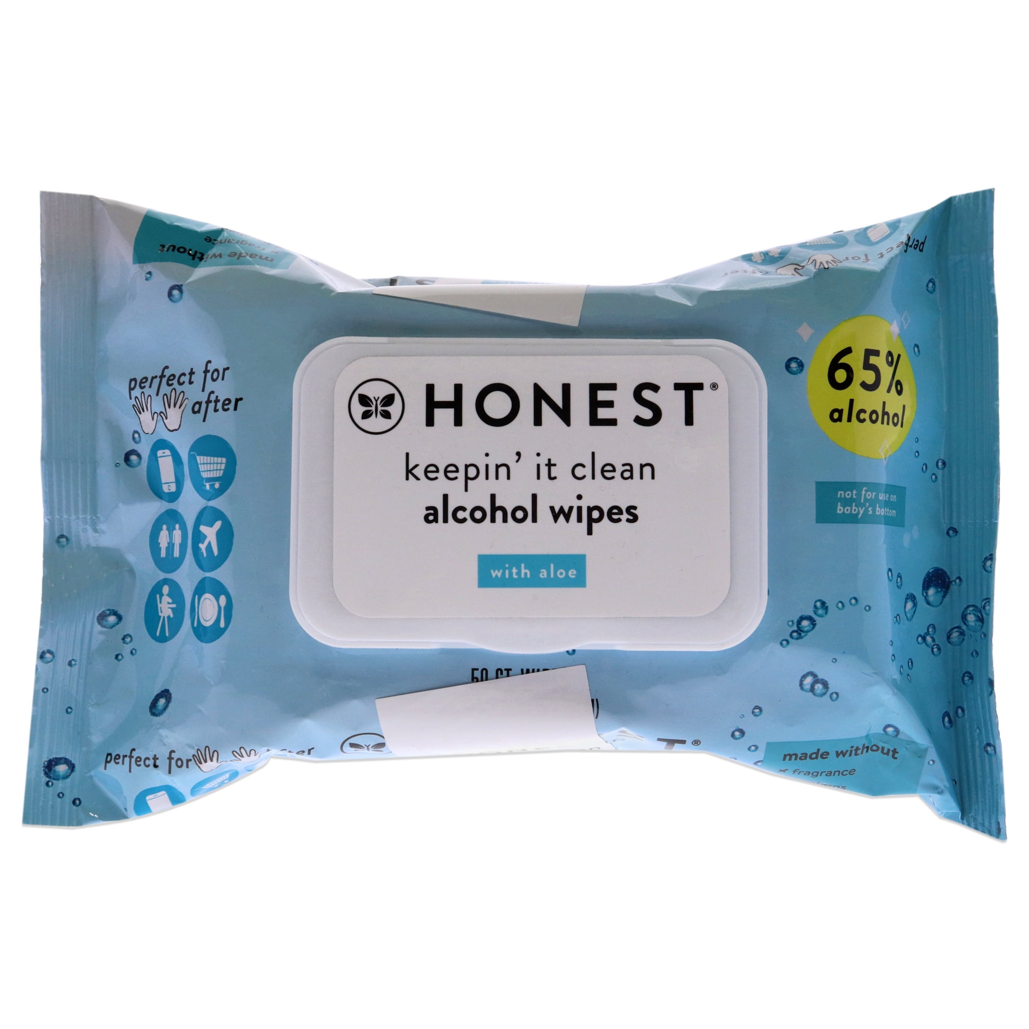 Hand Sanitizing Alcohol Wipes by Honest for Unisex 150 Count Wipes