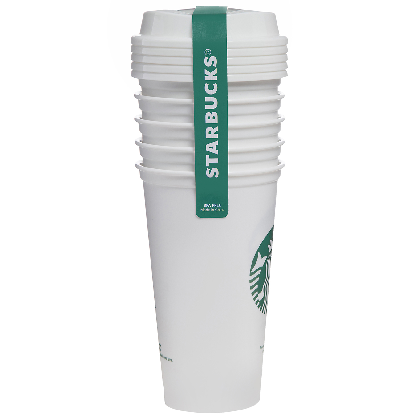 Starbucks 16oz Reusable Cups 5-Pack White - image 4 of 7