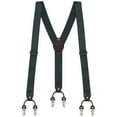 thumbnail image 2 of Buyless Fashion Satin Twill Formal Mens Suspenders - 48" Adjustable 6 Clip Y Back - 1 1/4" Leather End, 2 of 8