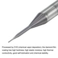 thumbnail image 3 of Uxcell 1/8" Shank 0.3mm x 1.5mm Diamond Film Coated Carbide End Mill CNC Router Bits 2 Pack, 3 of 6