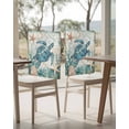 thumbnail image 4 of nqOlkjepod Teal Coastal Turtle Chair Covers Set of 8, Decorative Chair Back Cover, Vintage Summer Beach Nautical Coral Dining Room Chair Slipcovers Removable Chair Protectors Covers for Party Banquet, 4 of 7
