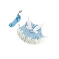 thumbnail image 4 of tredstone Rabbit Vest Harness Leash Set Clothes Soft Pet Costume Small Animal Ferret Blue M, 4 of 8