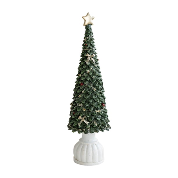 Estatua navideña, decoración navideña, accesorio fotográfico, centro de mesa, regalo, adorno de escritorio, figura de resina para estantería, casa de Árbol de Navidad B