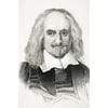 Thomas Hobbes 1588-1679 English Philosopher And Political Theorist From Old Englands Worthies By Lord Brougham And Others Published London Circa 1880s PosterPrint