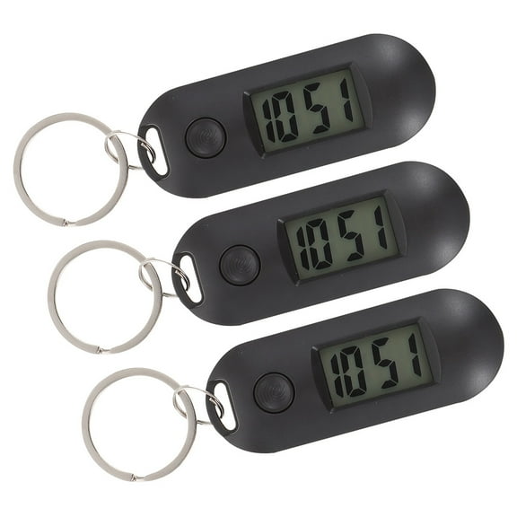 3 Pcs Pocketwatch Watches for Kids Key Chain Keychain Clip on Clock Necklace Child Nurse Backpack Plastic