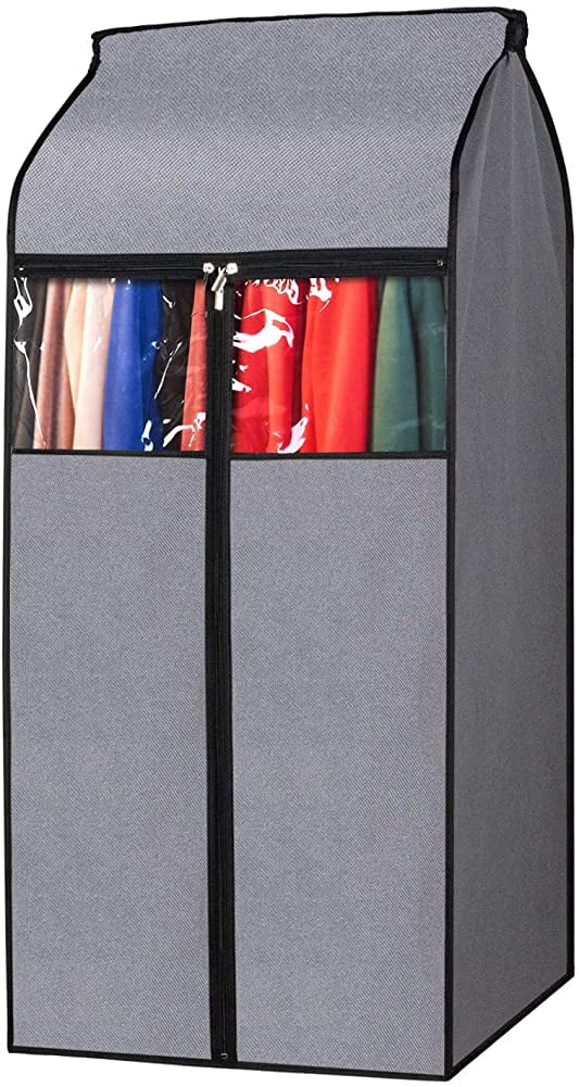 Univivi 16 Pack Suit Bags – 40-inch Garment Covers With Clear Window & ID Holder For Suits, Dresses, Coats
