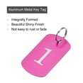 thumbnail image 4 of Uxcell Aluminum Metal Key Tag, 1-25 Number Tag, ID Tag with Ring 2x1.2inch Rose Red Rectangle Blank for Decoration 25pcs, 4 of 5