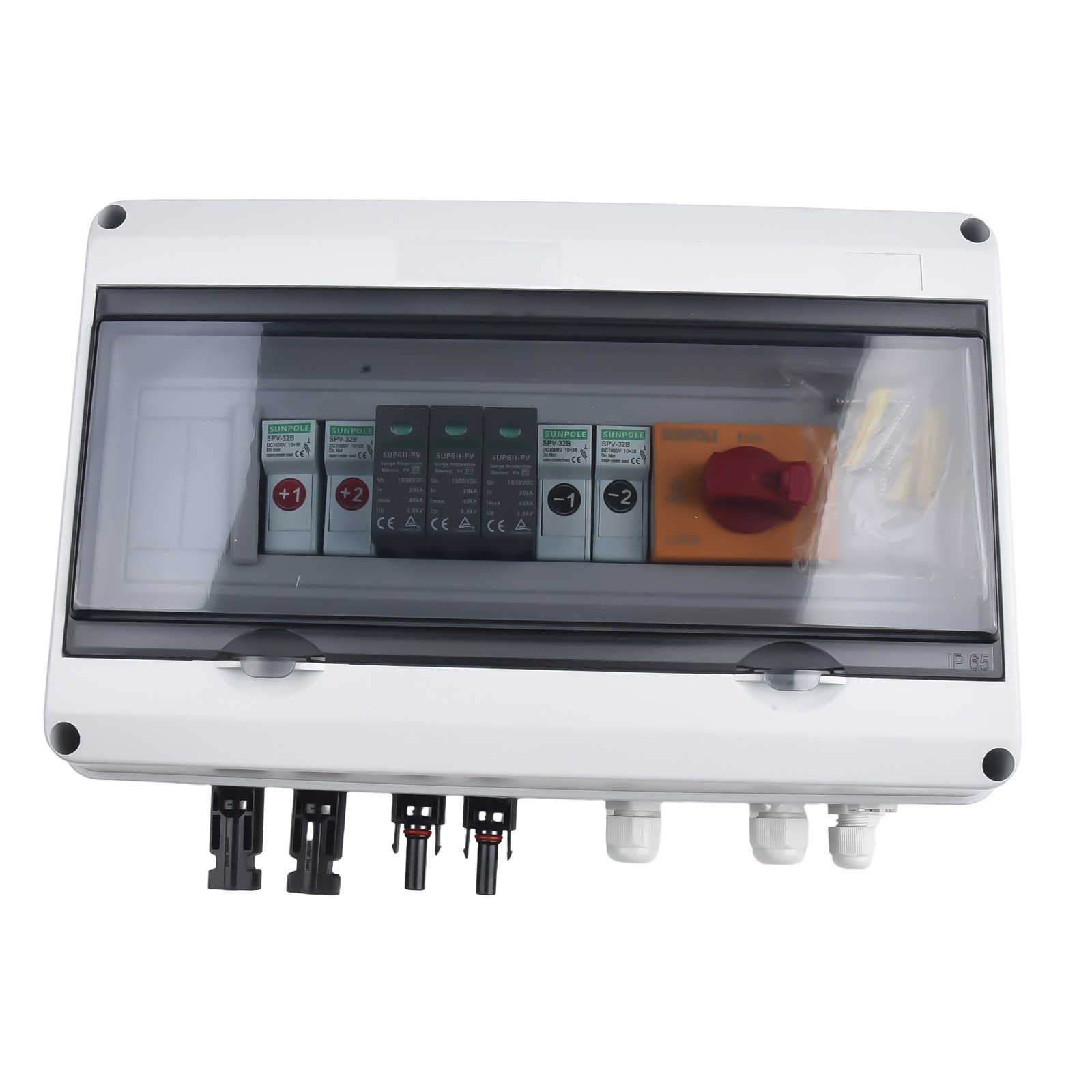 1000V 2In1 Out 2 String Solar Pv Array Solar Photovoltaic Combiner Box Solar Panels Inverter for Residential Rooftop Pv Plants