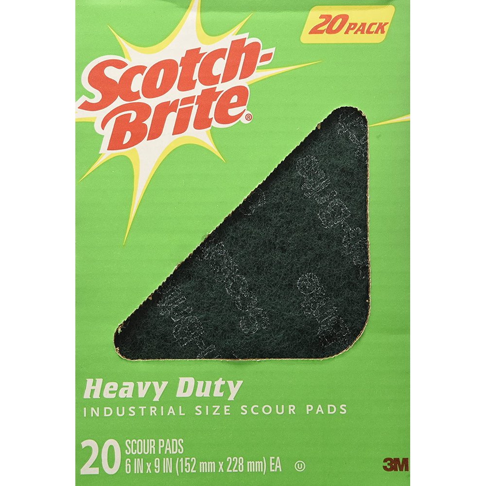 Scotch Brite 3M Heavy Duty Scouring Pads 6"X 9" Heavy Duty Scouring