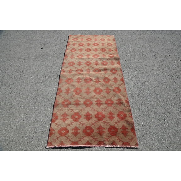 Oriental Rug, Vintage Rugs, 3x7.1 ft Accent Rug, Turkish Rugs, Wool Rug