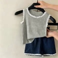 thumbnail image 6 of LvhaoGJOB Little Kids Girls Tank Top and Shorts Outfit Set - Elastic Waist, 6 of 6