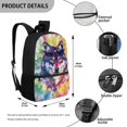 thumbnail image 5 of Uourmeti Sunglass Wolf Vibes Lightweight Backpack for Travel Daily Use, Smooth Zipper Large Capacity School Backpack Fine Craftsmanship Polyester Travel Backpack, 5 of 6