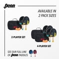 thumbnail image 5 of Juego de palas de tenis de mesa Penn para 4 jugadores con pelotas y bolsas, 5 of 5