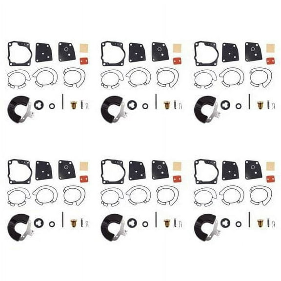 6 Set Carburetor Rebuild Kits for Johnson Evinrude V4 V6 90HP 100HP 105HP 115HP 150HP 175HP 18-7247 436852 438996 Carb Repair Kit