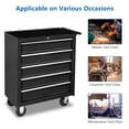 thumbnail image 4 of POVANLI  5 Drawers Rolling Tool Chest Cabinet with Wheels, Tool Storage Cabinet and Tool Box Organizer for Garage Warehouse Workshop, Black, 4 of 7
