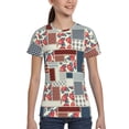 thumbnail image 4 of Honeii Patchwork In Country Style Print Kids Boy T-Shirt,Breathable Round Neck Tee,Stylish Summer Tee for Boys, for Outdoor Activities and Casual Wear, 4 of 7