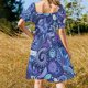 thumbnail image 3 of Vera Bradley paisley violeta Vestido de manga corta vestidos de cóctel Vestidos de mujer, 3 of 6