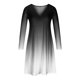 thumbnail image 5 of Vestido de jersey con cuello en V y manga larga estampado a la moda para mujer Pompotops hdfakjf8357, 5 of 5