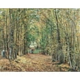 thumbnail image 2 of Pissarro, Camille 24x20 White Modern Wood Framed Museum Art Print Titled - Avenue in the Parc de Marly, 2 of 4