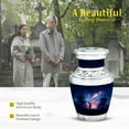thumbnail image 3 of MUKTIVE Telescope Funeral Urns for Dad Ashes, Memorial Blue Keepsake Urns for Adult Male & Female, Decorative Child Urn, Mini Cremation Urn, 3 Inch, 3 of 7
