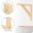 Tersarium Triangle Wood Shelf Bracket Wooden Floating Shelf Support