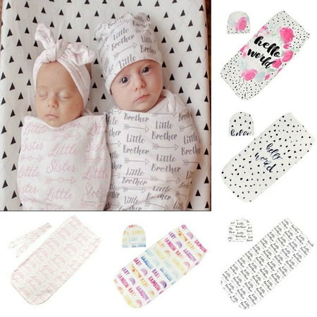 

Newborn Baby Floral Swaddle Wrap Bassine Swaddling Sleeping Bag Blanket Headband
