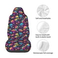 thumbnail image 3 of Lsque rainbow color mushroom Skull Pattern Car Seat Covers for Front Seats , Waterproof Seat Covers for Cars, Sporty Front Seat Covers,Car Seat Cover Protector Front Seats, 3 of 5