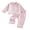 Pink, variant on Cjfdfy Toddler Baby Girl Satin Pajamas Set Solid Color Ruffled Trim Button Down Long Sleeve Tops And Pants Little Baby Cute Soft Satin Loungewear 1-6Y