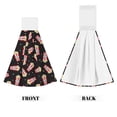 thumbnail image 2 of Gaeub Popcorn Print Hand Towels with Hook,Hanging Tie Towels, Coral Velvet Dishtowels, for Bathroom Restroom Home Decor, 2 of 7