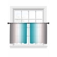thumbnail image 6 of Turquoise Gray Ombre Sheer Curtains for Living Room Bedroom Farmhouse Teal Gradient Modern Art Sheer Curtains 45 Inch Long 2 Panels Set Light Filtering Curtain Window Treatments Drapes, 6 of 6