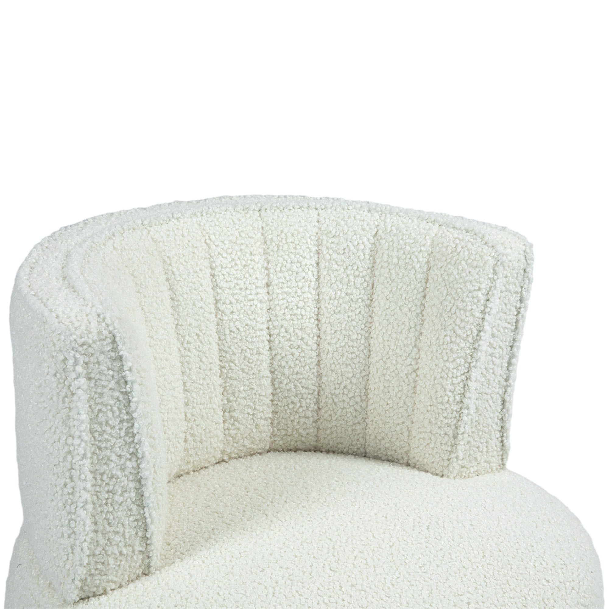 MAYEERTY 360 Degree Swivel Cuddle Barrel Accent Sofa Chairs, Round Armchairs with Wide Upholstered, Teddy Fabric Chair for Living Room, Bedroom, Office, Waiting Rooms
